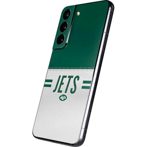 NFL New York Jets White Striped Galaxy S22 Skin