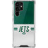 NFL New York Jets White Striped Galaxy S22 Ultra Clear Case