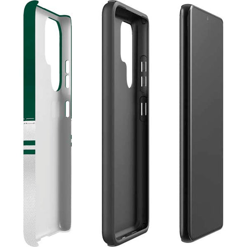 NFL New York Jets White Striped Galaxy S22 Ultra Pro Case