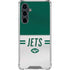 NFL New York Jets White Striped Galaxy S23 FE Clear Case