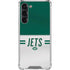 NFL New York Jets White Striped Galaxy S23 Plus Clear Case