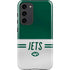 NFL New York Jets White Striped Galaxy S23 Plus Pro Case
