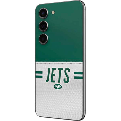 NFL New York Jets White Striped Galaxy S23 Skin