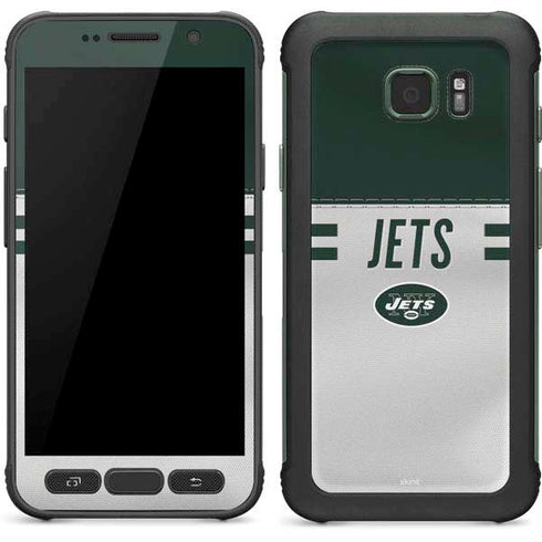 NFL New York Jets White Striped Galaxy S7 Active Skin