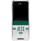 NFL New York Jets White Striped Galaxy Z Flip5 5G Clear Case