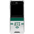 NFL New York Jets White Striped Galaxy Z Flip5 5G Clear Case