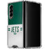 NFL New York Jets White Striped Galaxy Z Fold4 5G Clear Case