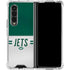 NFL New York Jets White Striped Galaxy Z Fold4 5G Clear Case