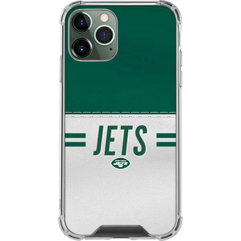 NFL New York Jets White Striped iPhone 11 Pro Max Clear Case