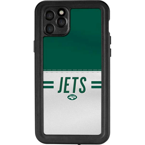 NFL New York Jets White Striped iPhone 11 Pro Max Waterproof Case
