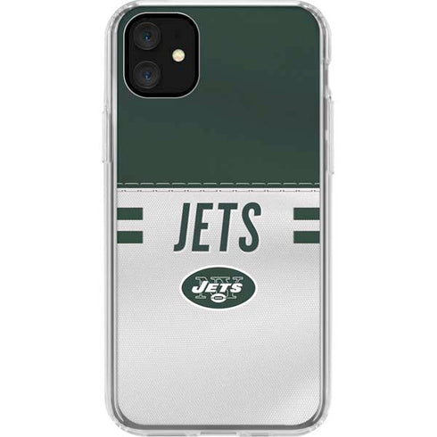 NFL New York Jets White Striped iPhone 11 Clear Case