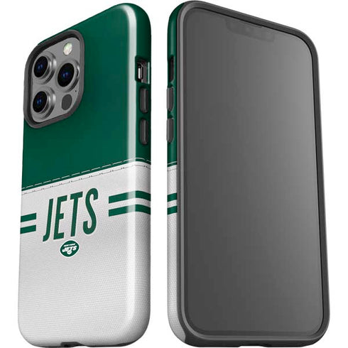 NFL New York Jets White Striped iPhone 13 Pro Impact Case