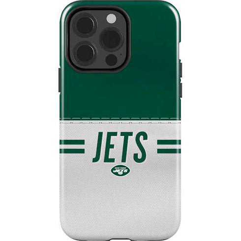 NFL New York Jets White Striped iPhone 13 Pro Impact Case