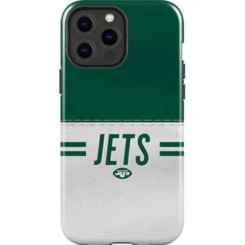 NFL New York Jets White Striped iPhone 13 Pro Max Impact Case