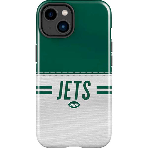 NFL New York Jets White Striped iPhone 14 Plus Impact Case