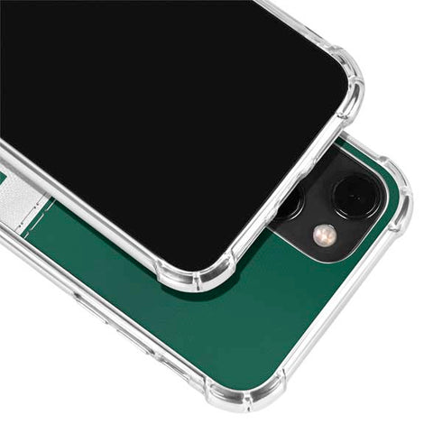 NFL New York Jets White Striped iPhone 15 Plus Clear Case