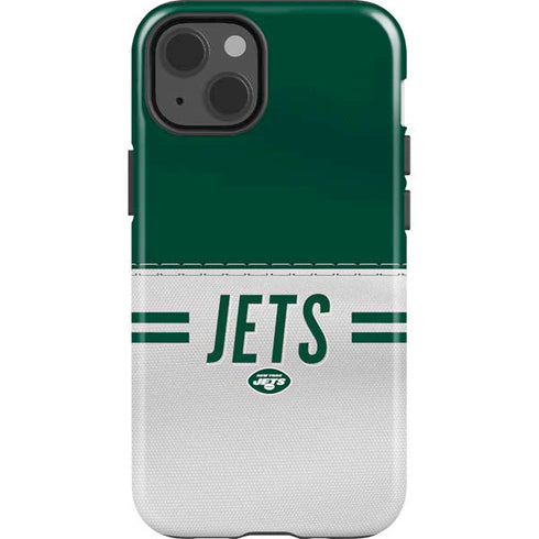 NFL New York Jets White Striped iPhone 15 Impact Case