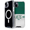 NFL New York Jets White Striped iPhone 15 Plus MagSafe Case