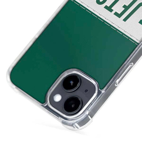 NFL New York Jets White Striped iPhone 15 Plus MagSafe Case