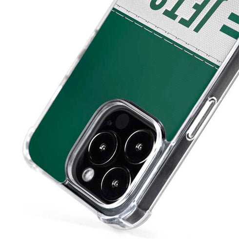 NFL New York Jets White Striped iPhone 15 Pro Max MagSafe Case