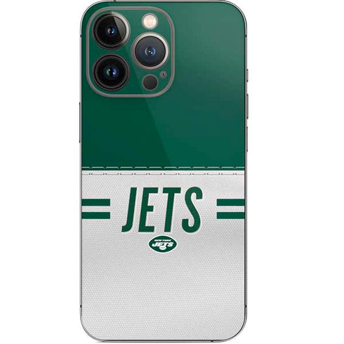 NFL New York Jets White Striped iPhone 14 Pro Skin