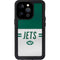 NFL New York Jets White Striped iPhone 15 Pro Waterproof Case