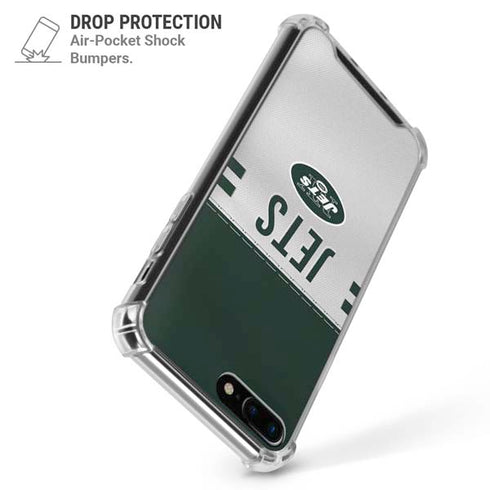 NFL New York Jets White Striped iPhone 7/8 Plus Clear Case
