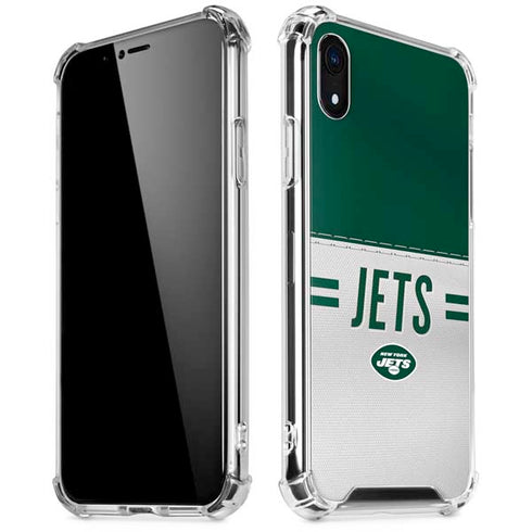 NFL New York Jets White Striped iPhone XR Clear Case