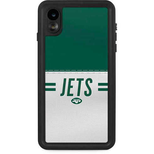 NFL New York Jets White Striped iPhone XR Waterproof Case