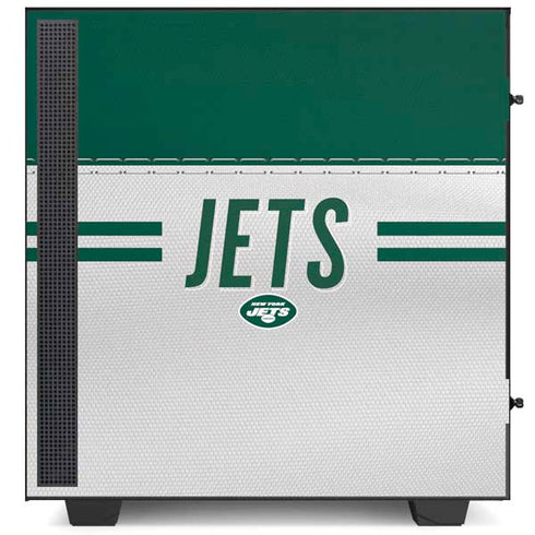 NFL New York Jets White Striped NZXT H510 Compact ATX Mid-Tower Case Skin