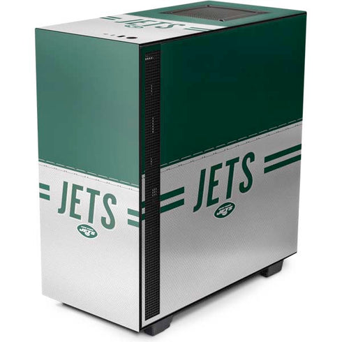 NFL New York Jets White Striped NZXT H510 Compact ATX Mid-Tower Case Skin