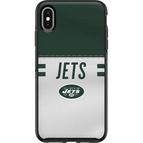 NFL New York Jets White Striped Otterbox Symmetry iPhone Skin