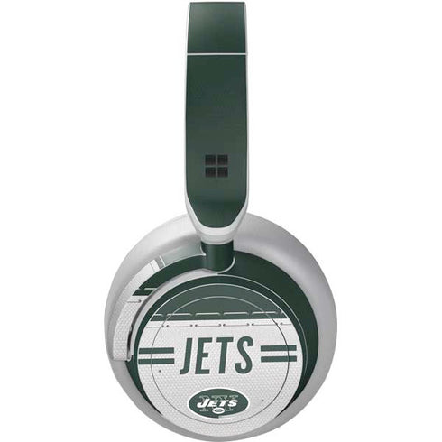 NFL New York Jets White Striped Surface Headphones Skin