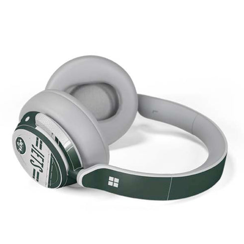 NFL New York Jets White Striped Surface Headphones Skin