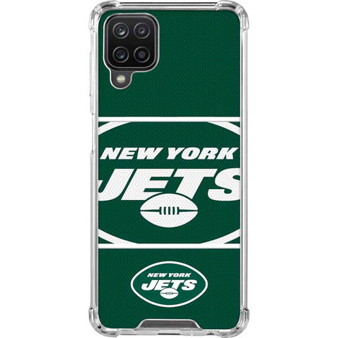 NFL New York Jets Zone Block Galaxy A12 Clear Case
