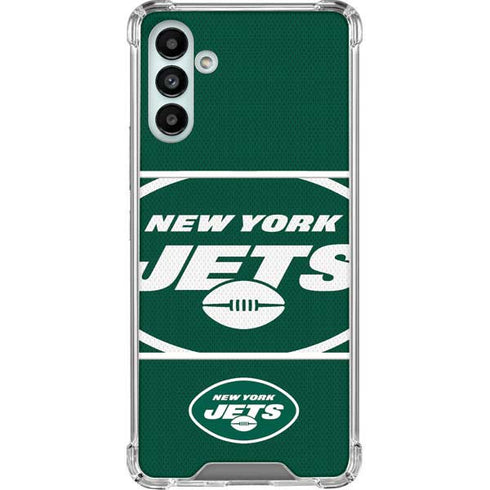 NFL New York Jets Zone Block Galaxy A13 5G Clear Case