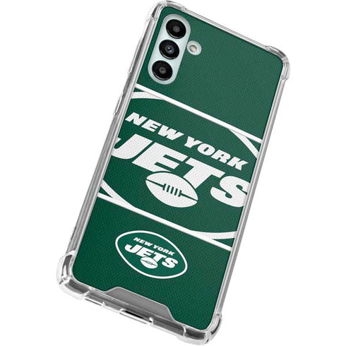 NFL New York Jets Zone Block Galaxy A13 5G Clear Case