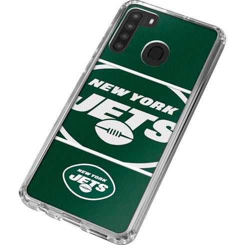 NFL New York Jets Zone Block Galaxy A21 Clear Case