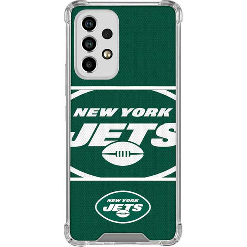 NFL New York Jets Zone Block Galaxy A53 5G Clear Case