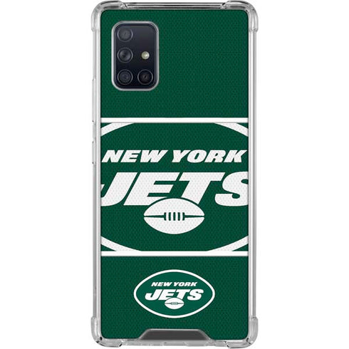 NFL New York Jets Zone Block Galaxy A71 5G Clear Case
