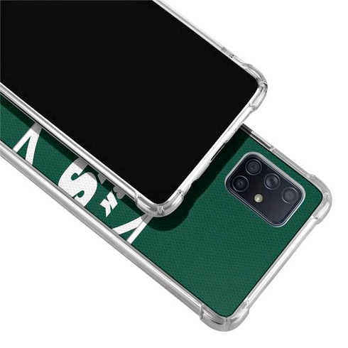 NFL New York Jets Zone Block Galaxy A71 5G Clear Case