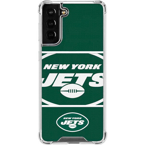 NFL New York Jets Zone Block Galaxy S21 FE Clear Case