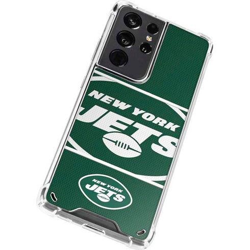 NFL New York Jets Zone Block Galaxy S21 Ultra 5G Clear Case