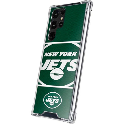 NFL New York Jets Zone Block Galaxy S22 Ultra Clear Case