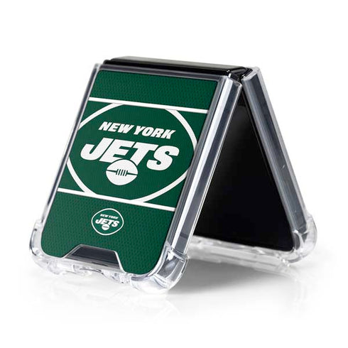 NFL New York Jets Zone Block Galaxy Z Flip5 5G Clear Case