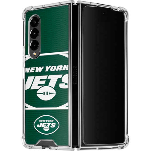 NFL New York Jets Zone Block Galaxy Z Fold4 5G Clear Case