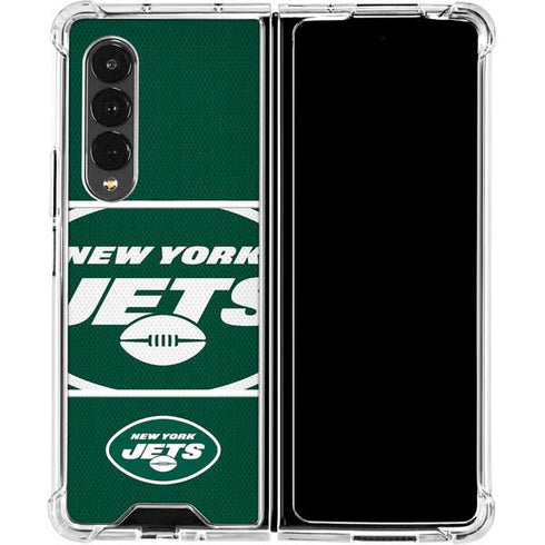 NFL New York Jets Zone Block Galaxy Z Fold4 5G Clear Case