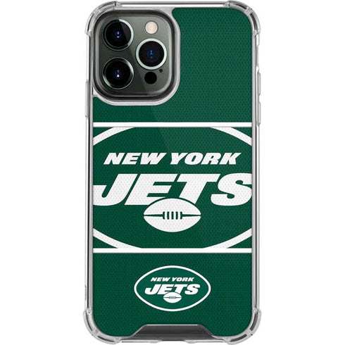 NFL New York Jets Zone Block iPhone 13 Pro Max Clear Case