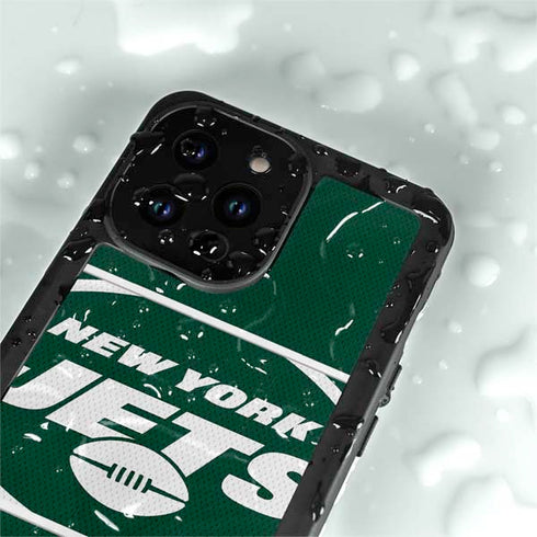 NFL New York Jets Zone Block iPhone 14 Pro Max Waterproof Case