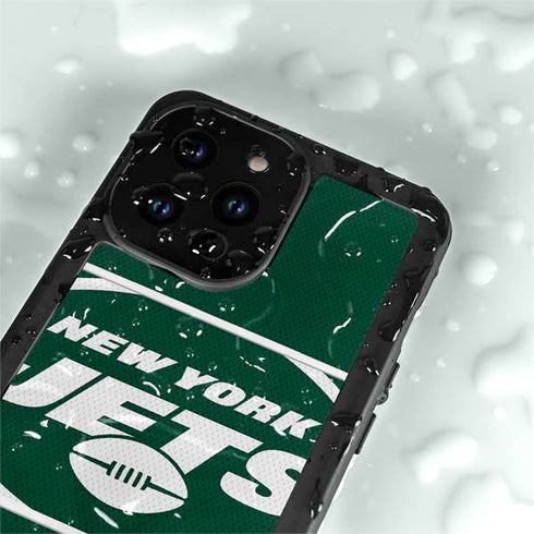 NFL New York Jets Zone Block iPhone 14 Pro Waterproof Case